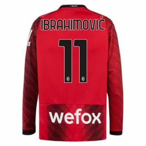 Camiseta AC Milan Zlatan Ibrahimović 11 Primera Equipación 2023-2024 - Manga Larga