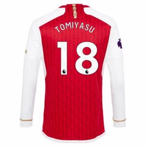 Camiseta Arsenal Tomiyasu 18 Primera Equipación 2023-2024 - Manga Larga