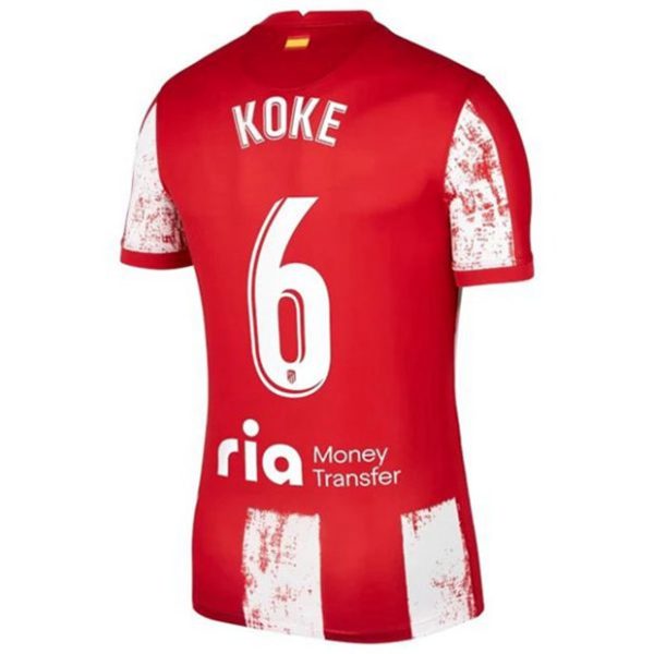Camiseta Atlético Madrid Koke 6 Primera Equipación 2021 2022