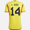Camiseta Colombia Luis Díaz 14 Primera Equipación 2022