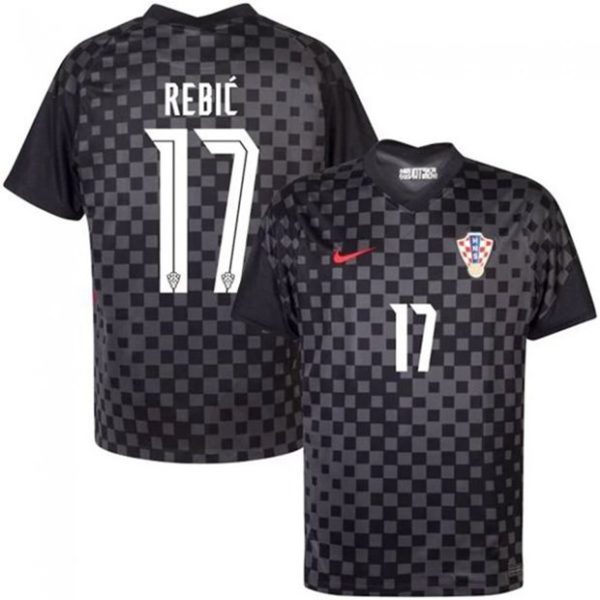 Camiseta Croacia Rebic 17 Segunda Equipación 2021