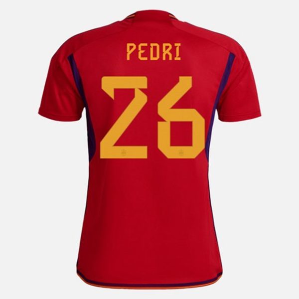 Camiseta España Pedri 26 Primera Equipación 2022