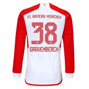 Camiseta FC Bayern Munich Gravenberch 38 Primera Equipación 2023-2024 - Manga Larga