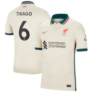 Camiseta Liverpool Thiago 6 Segunda Equipación 2021 2022