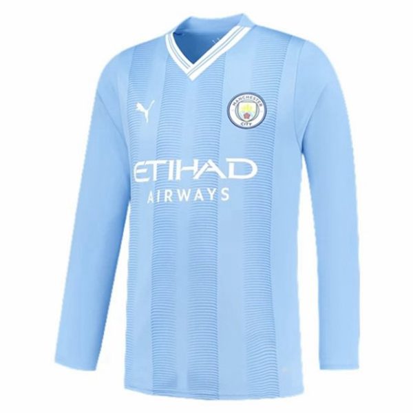 Camiseta Manchester City Erling Haaland 9 Primera Equipación 2023-2024 - Manga Larga