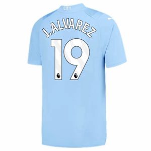Camiseta Manchester City J. Alvarez 19 Primera Equipación 2023-2024