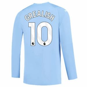 Camiseta Manchester City Jack Grealish 10 Primera Equipación 2023-2024 - Manga Larga
