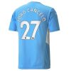 Camiseta Manchester City Joao Cancelo 27 Primera Equipación 2021 2022
