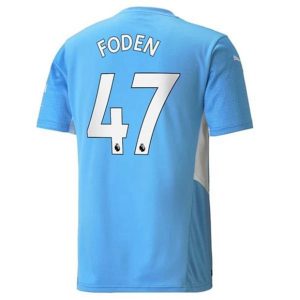 Camiseta Manchester City Phil Foden 47 Primera Equipación 2021 2022
