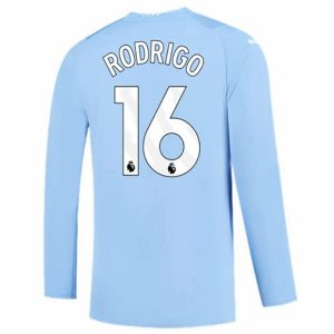 Camiseta Manchester City Rodrigo 16 Primera Equipación 2023-2024 - Manga Larga