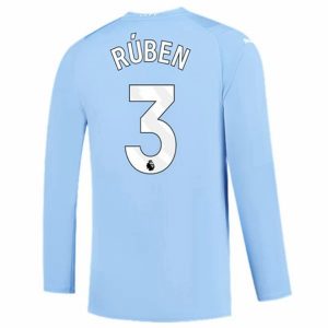 Camiseta Manchester City Rúben Dias 3 Primera Equipación 2023-2024 - Manga Larga