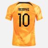 Camiseta Países Bajos Memphis Depay 10 Primera Equipación 2022