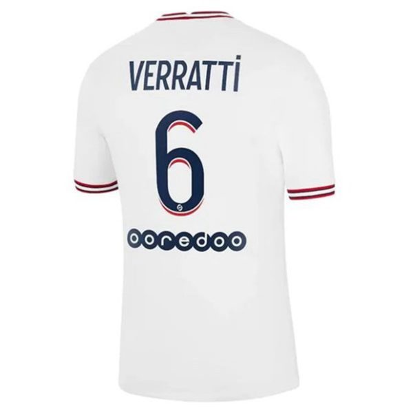 Camiseta Paris Saint Germain PSG Fourth Marco Verratti 6 Primera Equipación 2021 2022