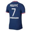 Camiseta Paris Saint Germain PSG Kylian Mbappé 7 Primera Equipación 2021 2022