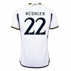 Camiseta Real Madrid Antonio Rüdiger 22 Primera Equipación 2023-2024