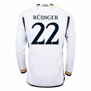 Camiseta Real Madrid Antonio Rüdiger 22 Primera Equipación 2023-2024 - Manga Larga