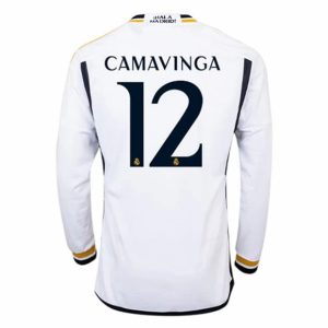 Camiseta Real Madrid Camavinga 12 Primera Equipación 2023-2024 - Manga Larga