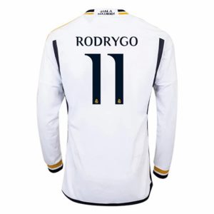 Camiseta Real Madrid Rodrygo 11 Primera Equipación 2023-2024 - Manga Larga