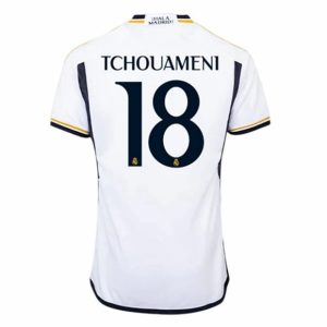 Camiseta Real Madrid Tchouameni 18 Primera Equipación 2023-2024