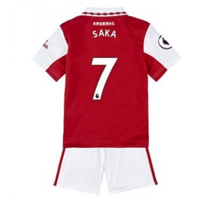 Conjunto Arsenal Saka #7 Primera Equipación Niño 2022-23