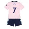 Conjunto Arsenal Saka #7 Tercera Equipación Niño 2022-23