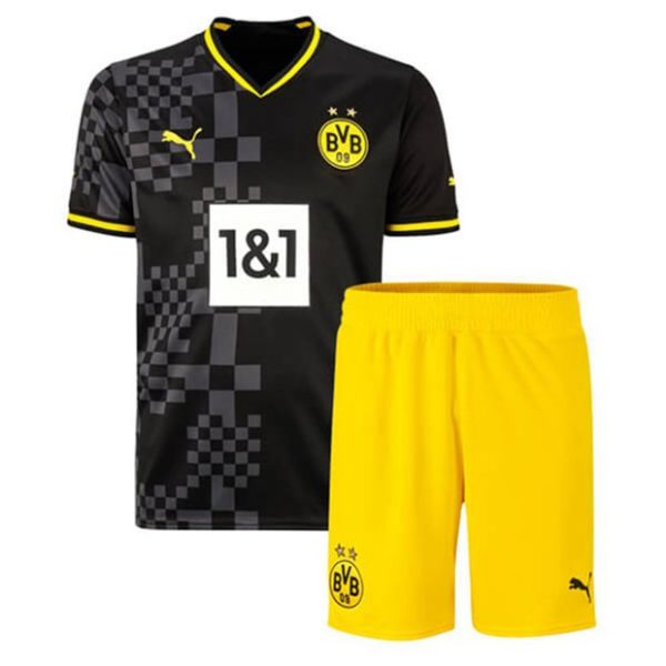 Conjunto BVB Borussia Dortmund Jude Bellingham #22 Segunda Equipación Niño 2022 2023