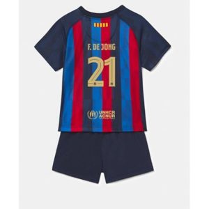 Conjunto FC Barcelona F. De Jong 21 Primera Equipación Niño 2022 2023