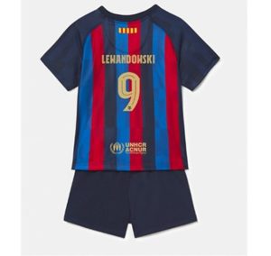 Conjunto FC Barcelona Lewandowski 9 Primera Equipación Niño 2022-23