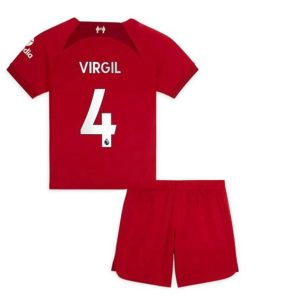 Conjunto Liverpool Virgil van Dijk 4 Primera Equipación Niño 2022-23