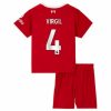 Conjunto Liverpool Virgil van Dijk 4 Primera Equipación Niño 2023-2024