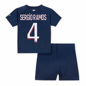 Conjunto Paris Saint Germain PSG Sergio Ramos 4 Primera Equipación Niño 2023-2024