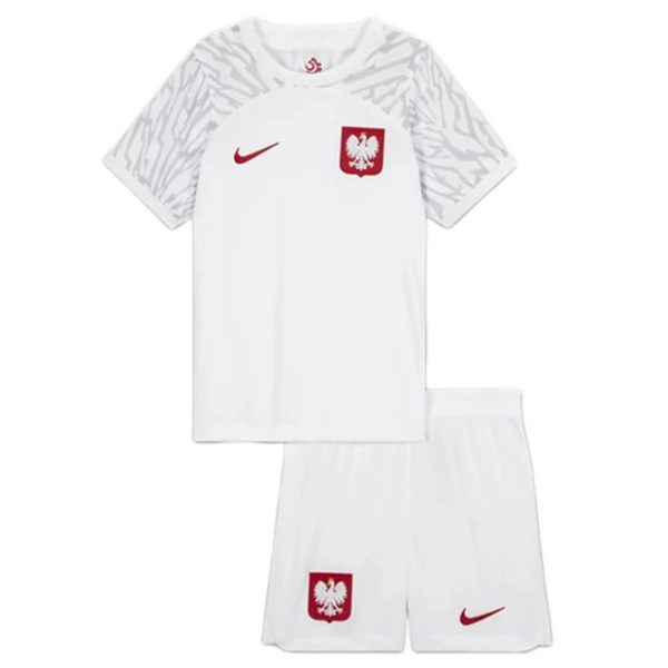 Conjunto Polonia Lewandowski 9 Primera Equipación Niño 2022