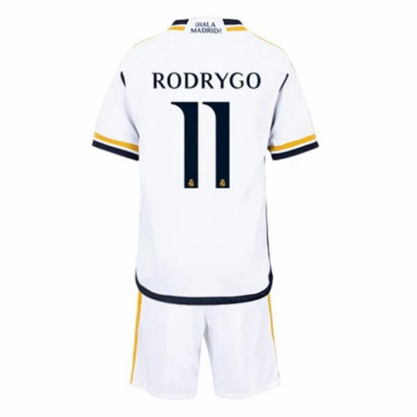 Conjunto Real Madrid Rodrygo 11 Primera Equipación Niño 2023-2024
