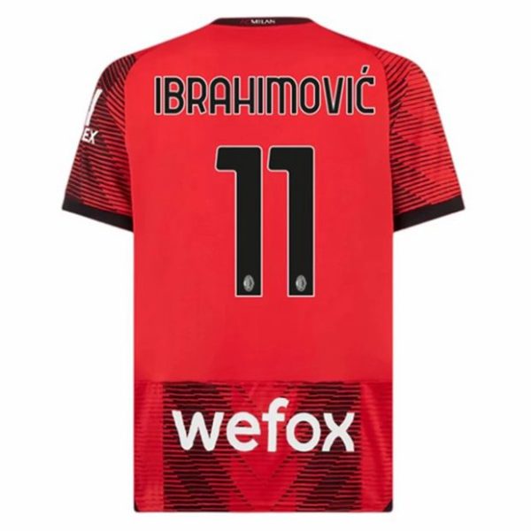 camiseta de futbol AC Milan Zlatan Ibrahimović 11 Primera Equipación 2023-2024