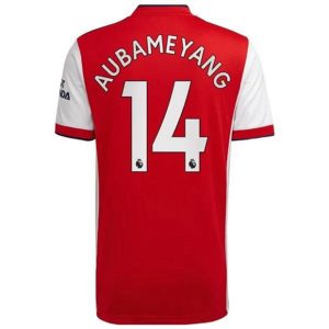 camiseta de futbol Arsenal Aubameyang 14 Primera Equipación 2021
