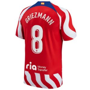 camiseta de futbol Atlético Madrid Antoine Griezmann 8 Primera Equipación 2022 2023