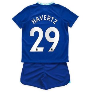 camiseta de futbol Chelsea Kai Havertz 29 Primera Equipación Niño Kit 2022-23