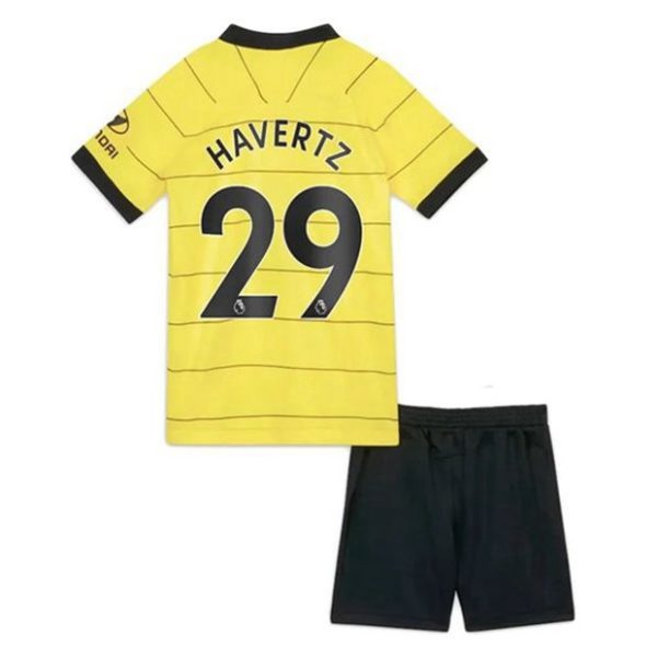 camiseta de futbol Chelsea Kai Havertz 29 Segunda Equipación Niño Kit 2021-22