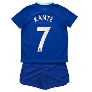 camiseta de futbol Chelsea N'Golo Kanté 7 Primera Equipación Niño Kit 2022 2023
