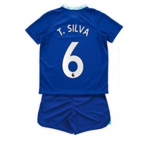 camiseta de futbol Chelsea T. Silva 6 Primera Equipación Niño Kit 2022-23
