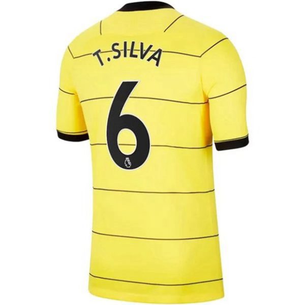 camiseta de futbol Chelsea T.Silva 6 Segunda Equipación 2021 2022