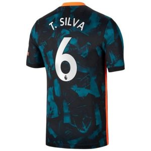 camiseta de futbol Chelsea T.Silva 6 Tercera Equipación 2021 2022