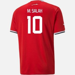 camiseta de futbol Egipto Salah 10 Primera Equipación 2022