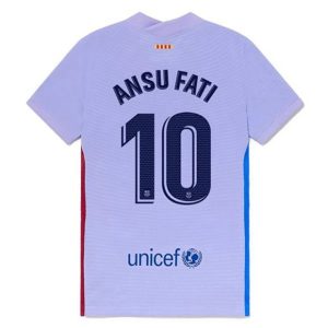 camiseta de futbol FC Barcelona Ansu Fati 10 Segunda Equipación 2021 2022