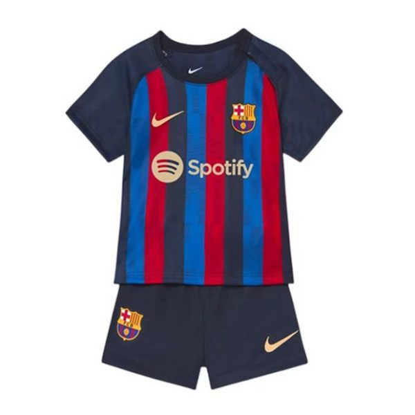 camiseta de futbol FC Barcelona Robert Lewandowski 9 Primera Equipación Niño Kit 2022-23