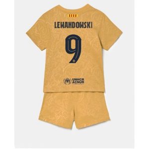 camiseta de futbol FC Barcelona Robert Lewandowski 9 Segunda Equipación Niño Kit 2022-23