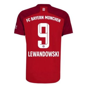 camiseta de futbol FC Bayern Munich Robert Lewandowski 9 Primera Equipación 2021 2022