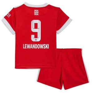 camiseta de futbol FC Bayern Munich Robert Lewandowski 9 Primera Equipación Niño Kit 2022-23