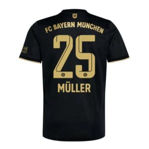 camiseta de futbol FC Bayern Munich Thomas Müller 25 Segunda Equipación 2021 2022