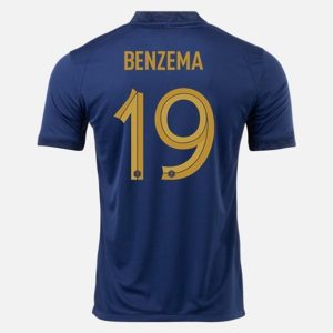 camiseta de futbol Francia Benzema 19 Primera Equipación 2022